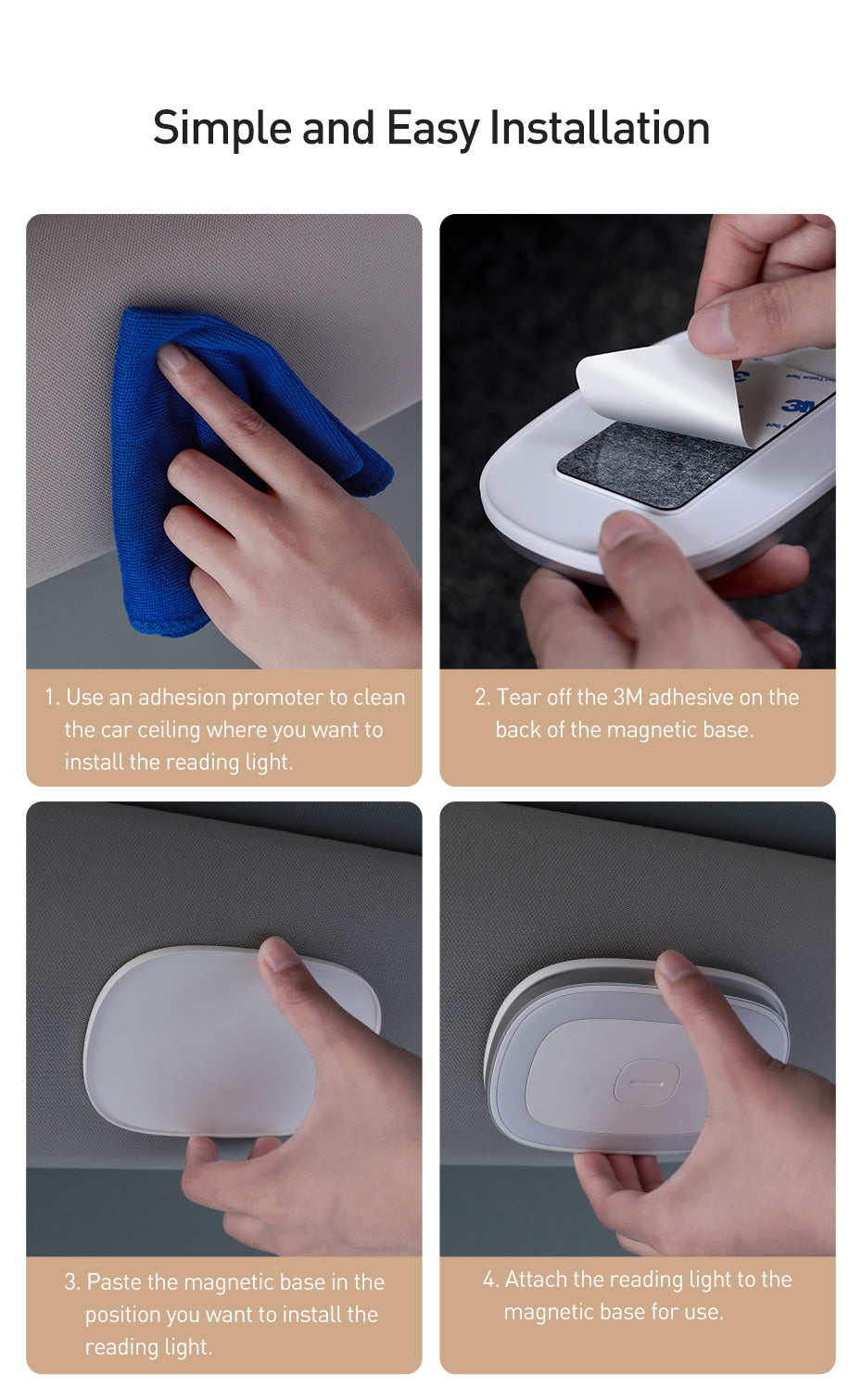 LED Car Eye Protection Reading Light